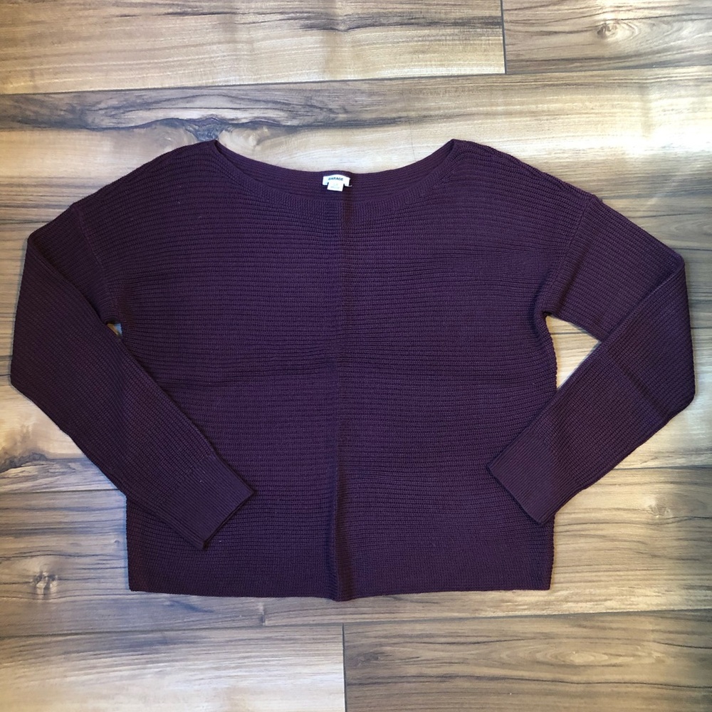 Dark Purple Garage Knit Sweater!